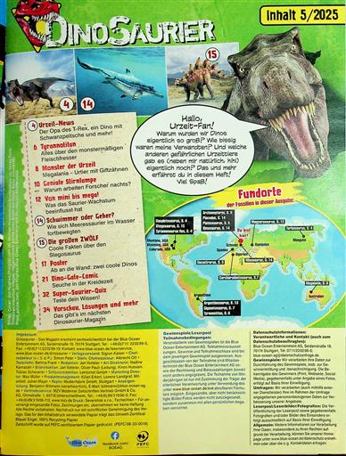 Dinosaurier Inhaltsverzeichnis