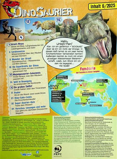 Dinosaurier Inhaltsverzeichnis