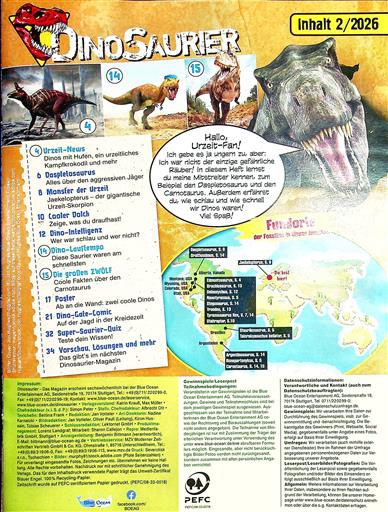 Dinosaurier Inhaltsverzeichnis