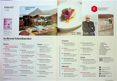 DER FEINSCHMECKER Inhaltsverzeichnis