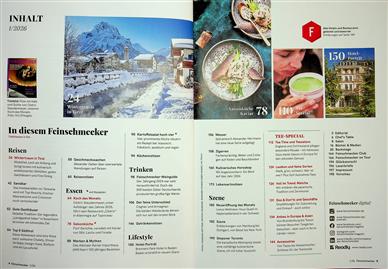 DER FEINSCHMECKER Inhaltsverzeichnis