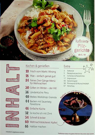 Köstlich vegetarisch Inhaltsverzeichnis