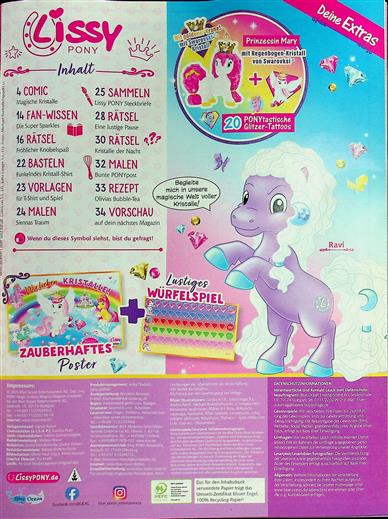 Lissy Pony Magazin Inhaltsverzeichnis