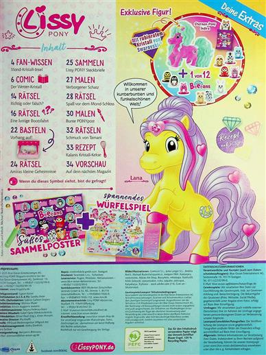 Lissy Pony Magazin Inhaltsverzeichnis