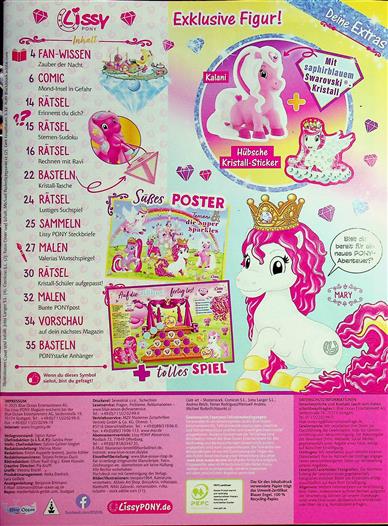Lissy Pony Magazin Inhaltsverzeichnis