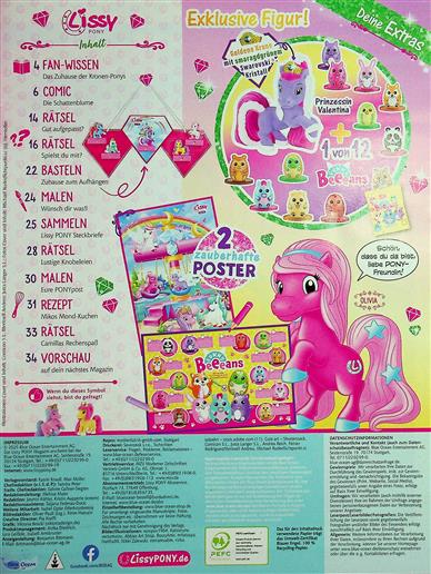 Lissy Pony Magazin Inhaltsverzeichnis
