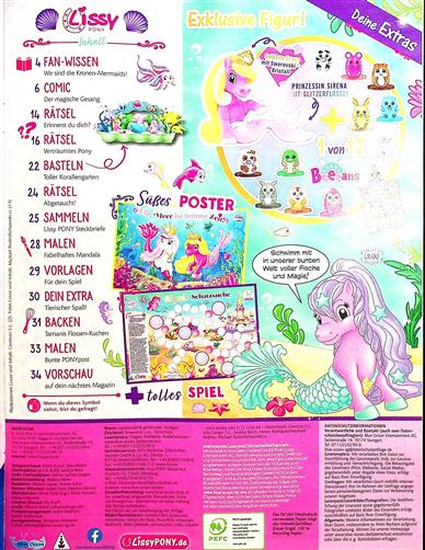 Lissy Pony Magazin Inhaltsverzeichnis