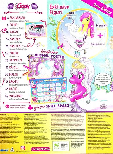 Lissy Pony Magazin Inhaltsverzeichnis