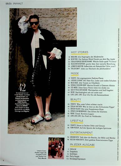 Grazia Inhaltsverzeichnis