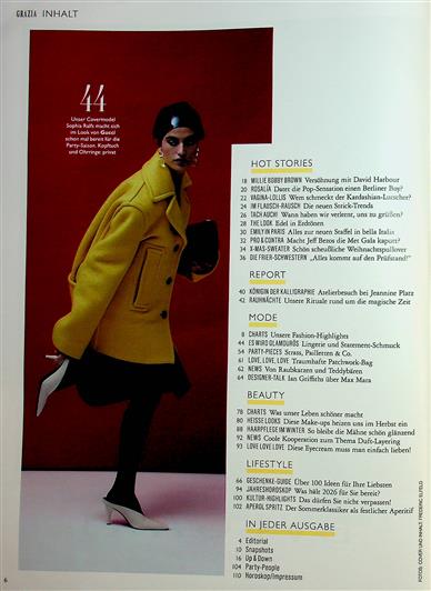 Grazia Inhaltsverzeichnis