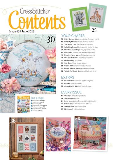 Cross Stitcher Inhaltsverzeichnis