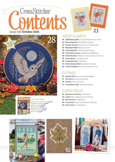 Cross Stitcher Inhaltsverzeichnis