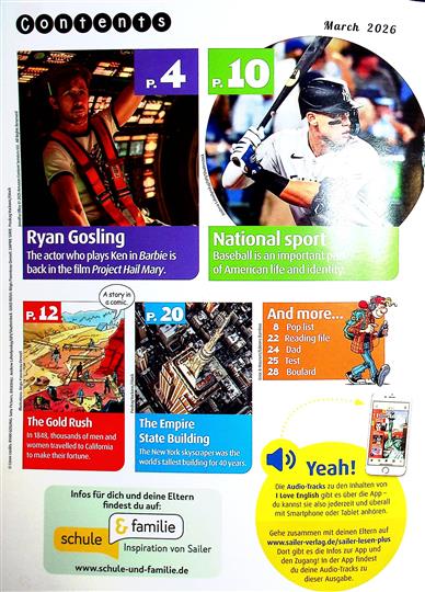 I love English Inhaltsverzeichnis