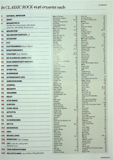 Classic Rock Inhaltsverzeichnis