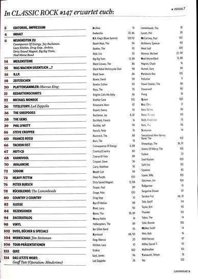 Classic Rock Inhaltsverzeichnis