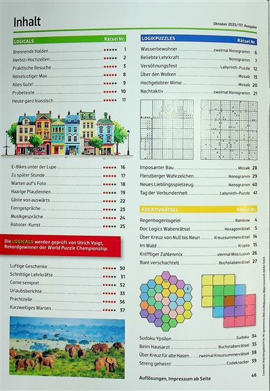 P.M. Logik Trainer Inhaltsverzeichnis