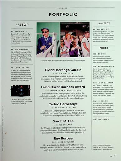 Leica Fotografie International LFI Inhaltsverzeichnis