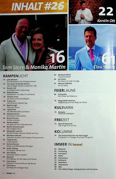 Hossa! Inhaltsverzeichnis