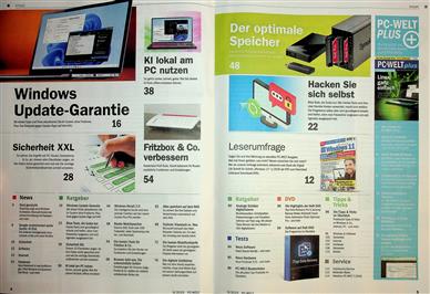 PC WELT PLUS Inhaltsverzeichnis