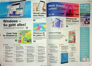 PC WELT PLUS Inhaltsverzeichnis