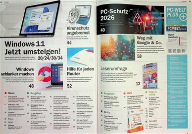 PC WELT PLUS Inhaltsverzeichnis