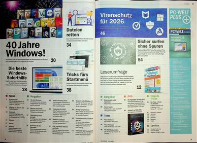 PC WELT PLUS Inhaltsverzeichnis