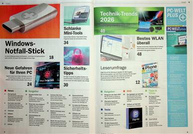 PC WELT PLUS Inhaltsverzeichnis