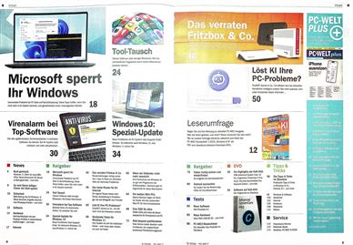 PC WELT PLUS Inhaltsverzeichnis