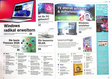 PC WELT PLUS Inhaltsverzeichnis