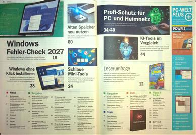 PC WELT PLUS Inhaltsverzeichnis