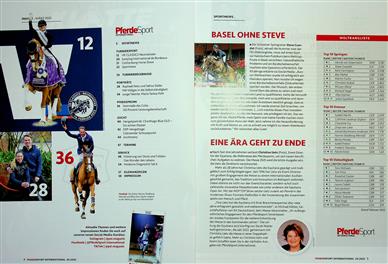 PferdeSport International - Das Pferde Magazin Inhaltsverzeichnis