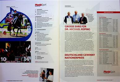 PferdeSport International - Das Pferde Magazin Inhaltsverzeichnis