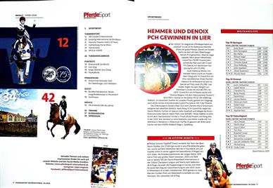 PferdeSport International - Das Pferde Magazin Inhaltsverzeichnis