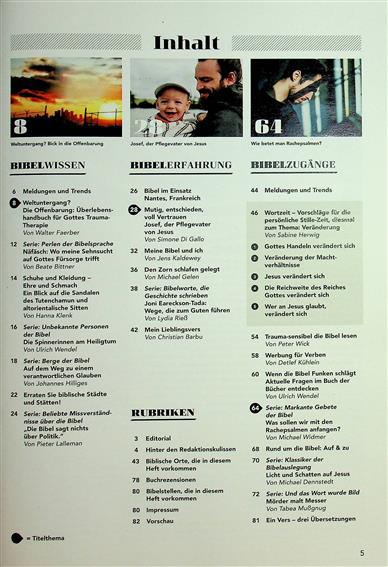 Faszination Bibel Inhaltsverzeichnis