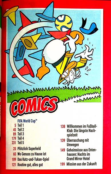 Micky Maus Comics Inhaltsverzeichnis