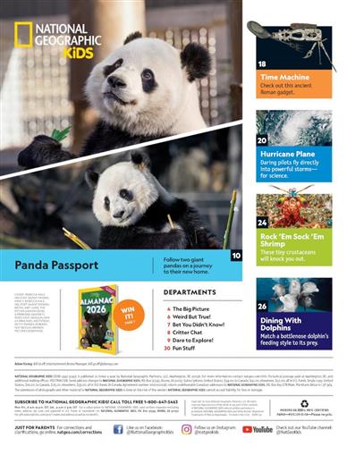 National Geographic Kids US Inhaltsverzeichnis