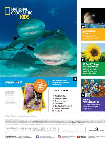National Geographic Kids US Inhaltsverzeichnis