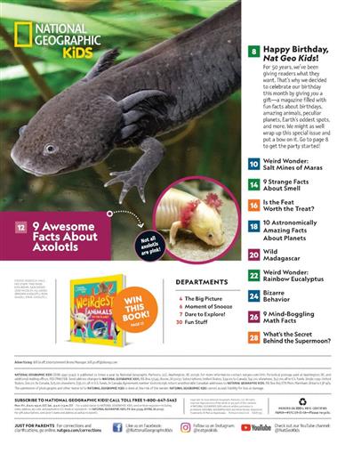 National Geographic Kids US Inhaltsverzeichnis
