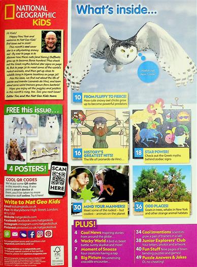 National Geographic Kids US Inhaltsverzeichnis