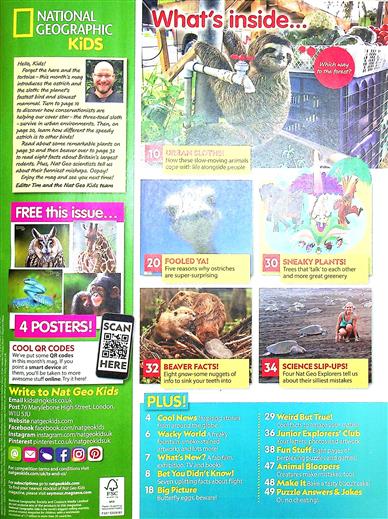 National Geographic Kids US Inhaltsverzeichnis