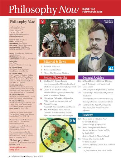 Philosophy now Inhaltsverzeichnis