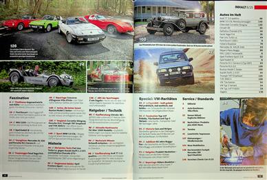 Classic Cars Auto Zeitung Inhaltsverzeichnis