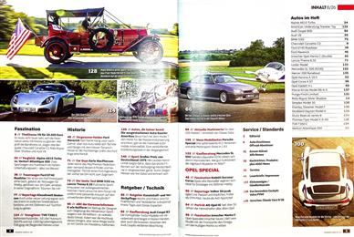 Classic Cars Auto Zeitung Inhaltsverzeichnis