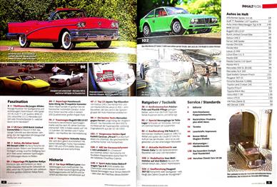 Classic Cars Auto Zeitung Inhaltsverzeichnis