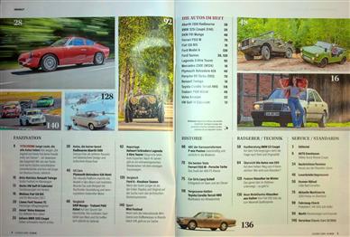 Classic Cars Auto Zeitung Inhaltsverzeichnis