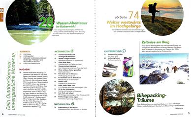 Outdoorwelten Inhaltsverzeichnis
