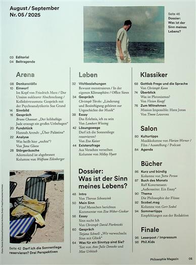Philosophie Magazin Inhaltsverzeichnis
