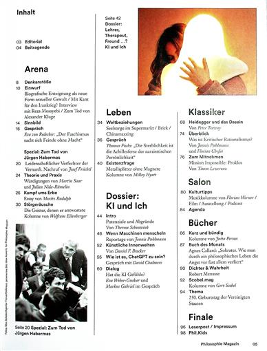 Philosophie Magazin Inhaltsverzeichnis
