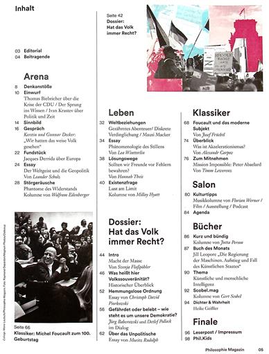 Philosophie Magazin Inhaltsverzeichnis