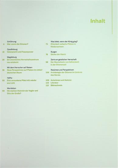 Archäologie in Deutschland Pfalzen, Burgen, Königshöfe Inhaltsverzeichnis